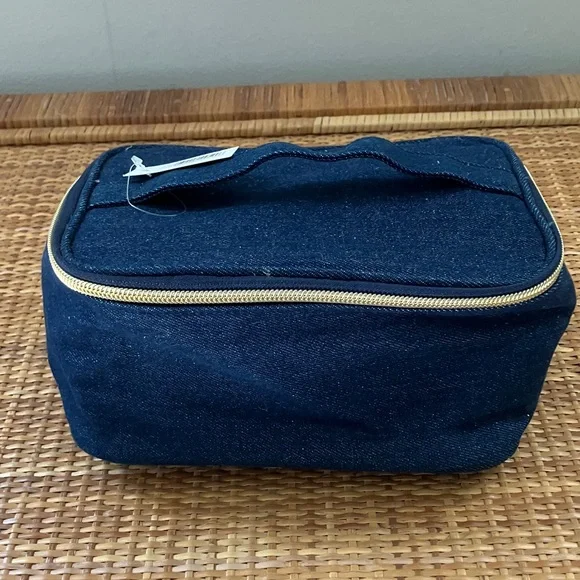 Space NK Travel Cosmetic Bag Denim NWT - Picture 1 of 3